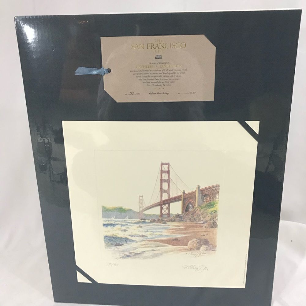 NWT Kathleen Chaney Fritz Golden Gate Print